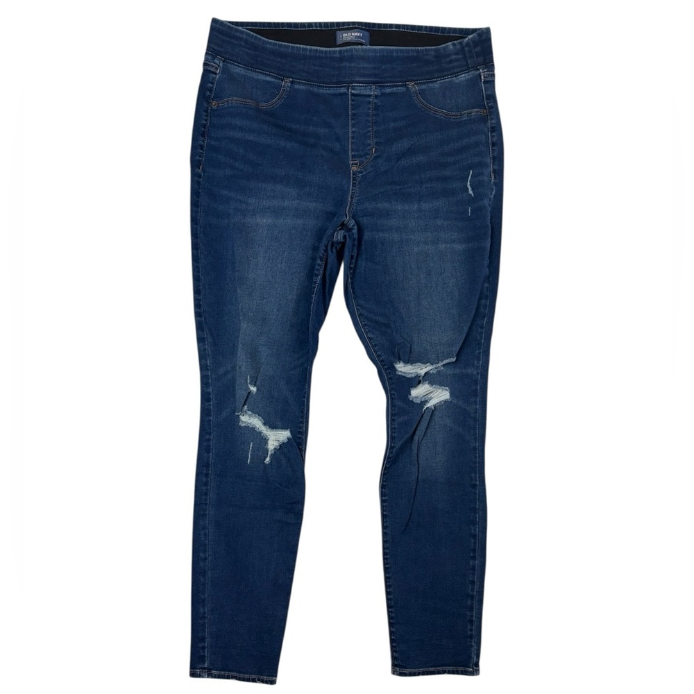 Old Navy Dark Blue‎ Distressed Skinny Jeans